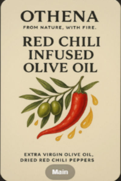 Huile d'Olive Vierge Extra Naturelle Aromatisée au Piment Chili 4 bouteilles x 250 ml